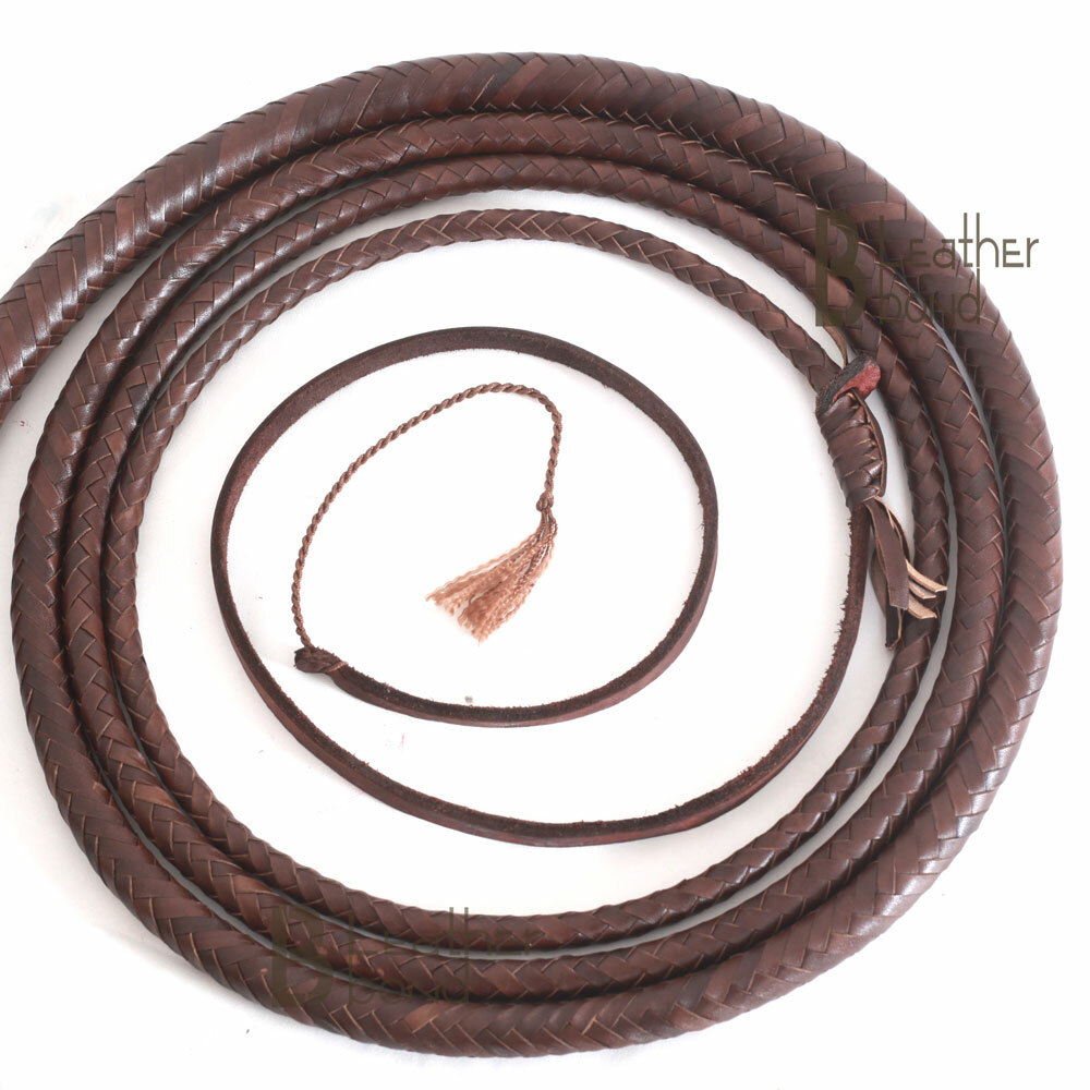 Kangaroo Hide Leather 06 to 16 Feet 16 Plaits Bull Whip Indy Target Bullwhip