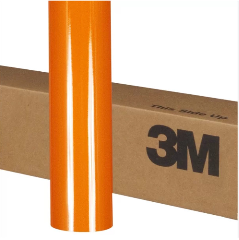 24 " x  12" Orange 3M  Reflective Roll  Vinyl Adhesive Cutter Sign 7 years