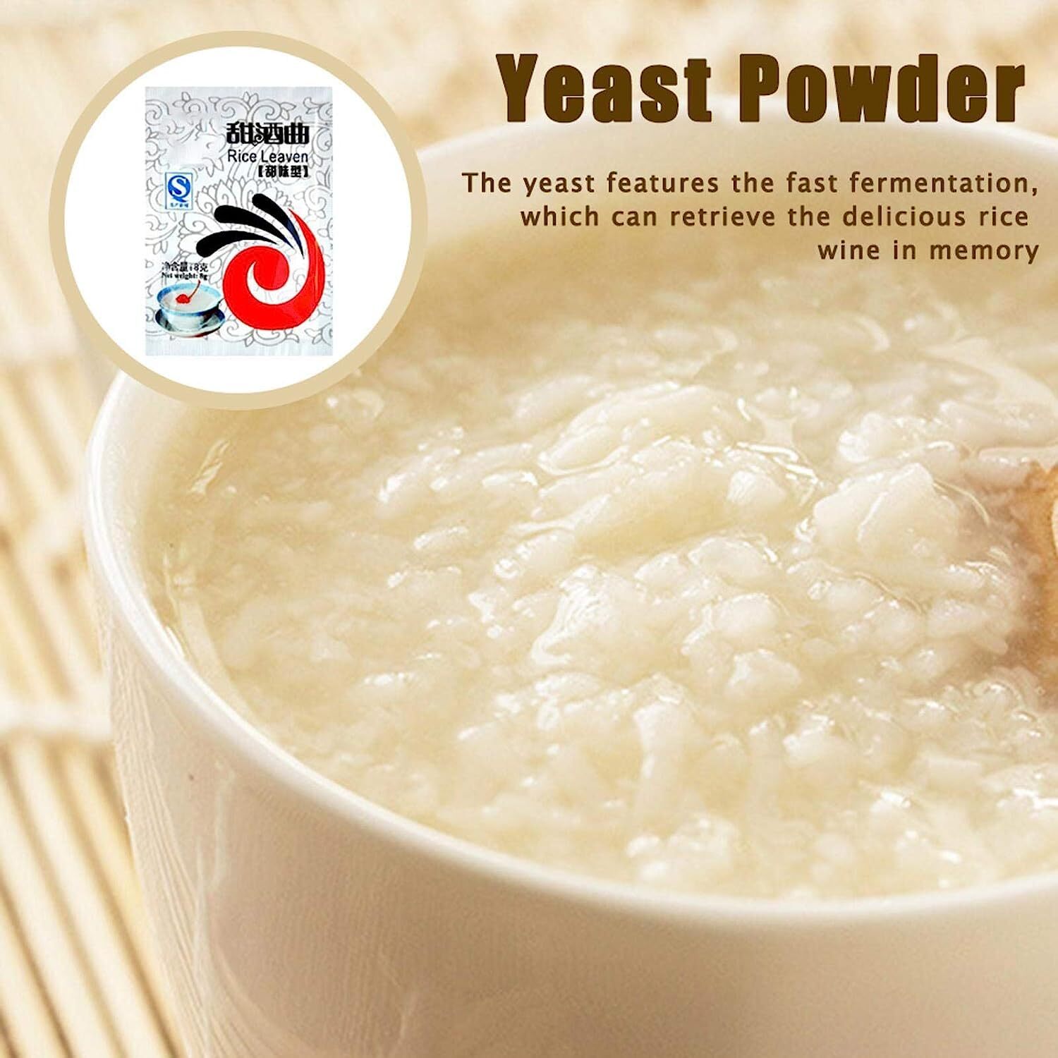 Chinese Wine Mijiu Starter Making Sweet Rice Wine Leaven Yeast 8g 安琪 甜酒曲 x 5pc