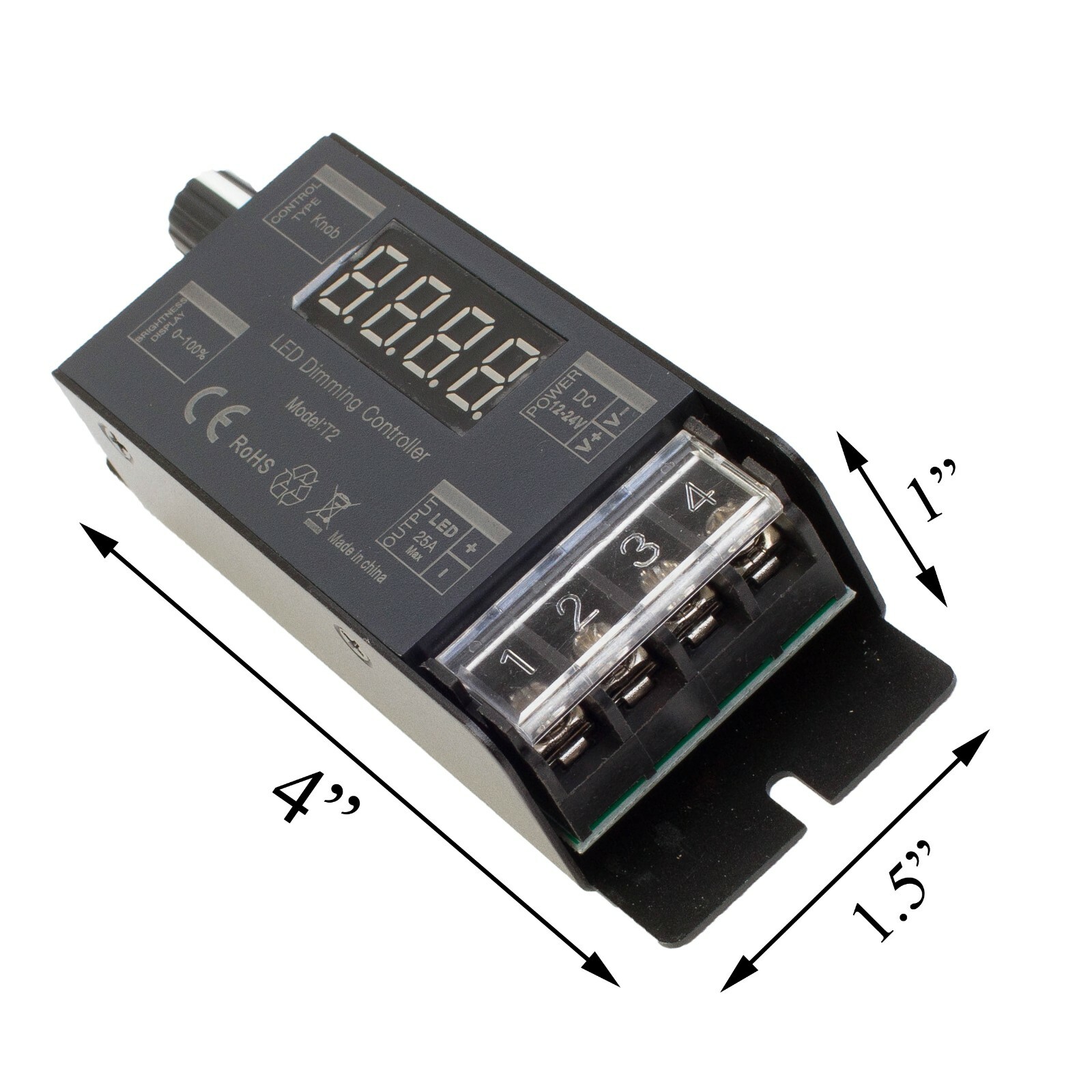 Heavy Duty LED Light Dimmer 300w with Manual knob for LED Strip Module Showcase