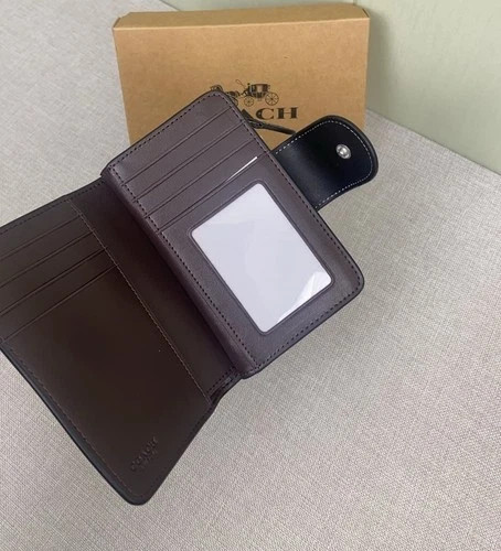 NEW COACH Medium Corner Zip Wallet With Star Print CW530 Black