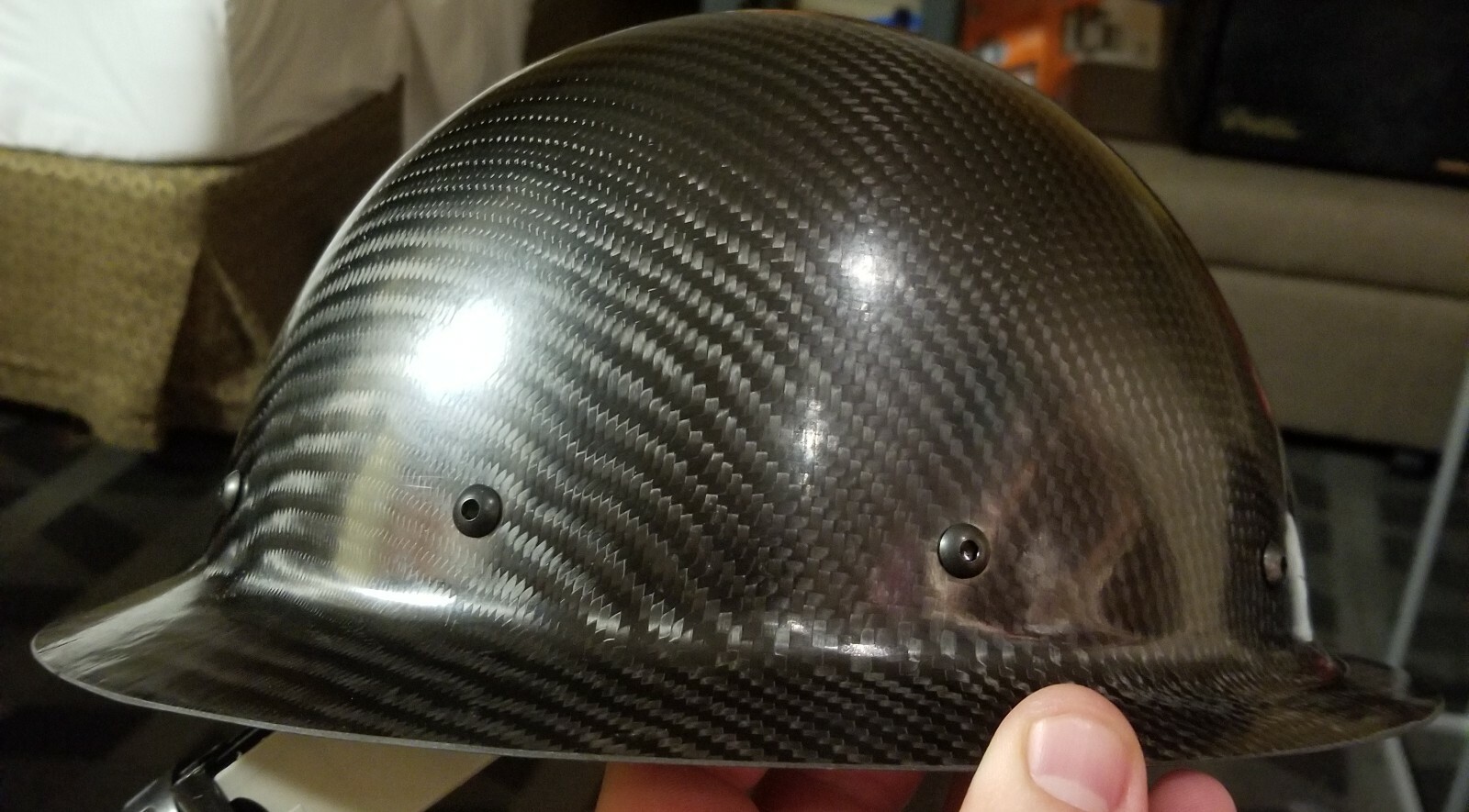 carbon fiber hard hat full brim Black-Gray ANSI/ISEA Certified 