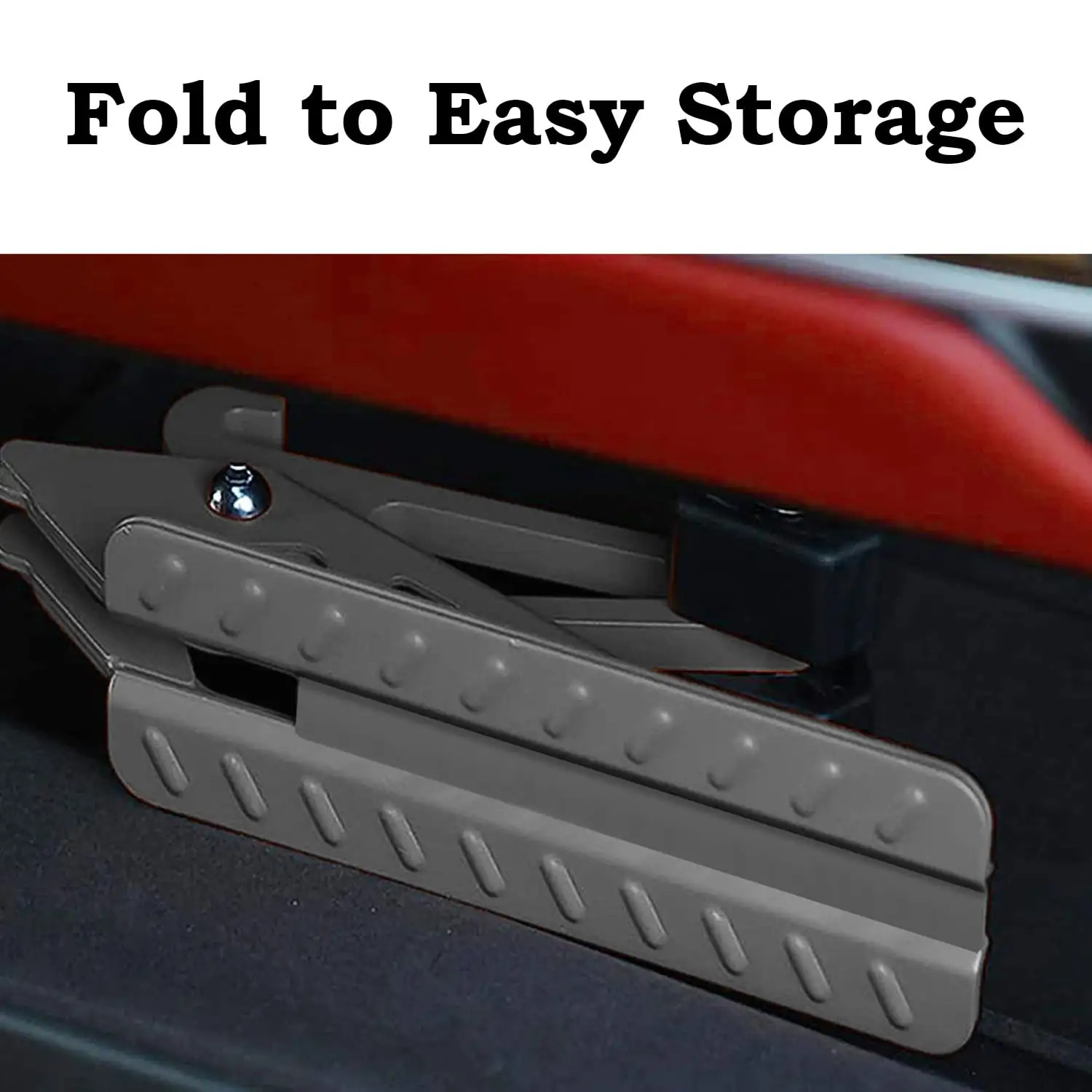 Car Door Step, Foldable Door Latch Hook Step Both Foot Stand Pedal Ladder Univer