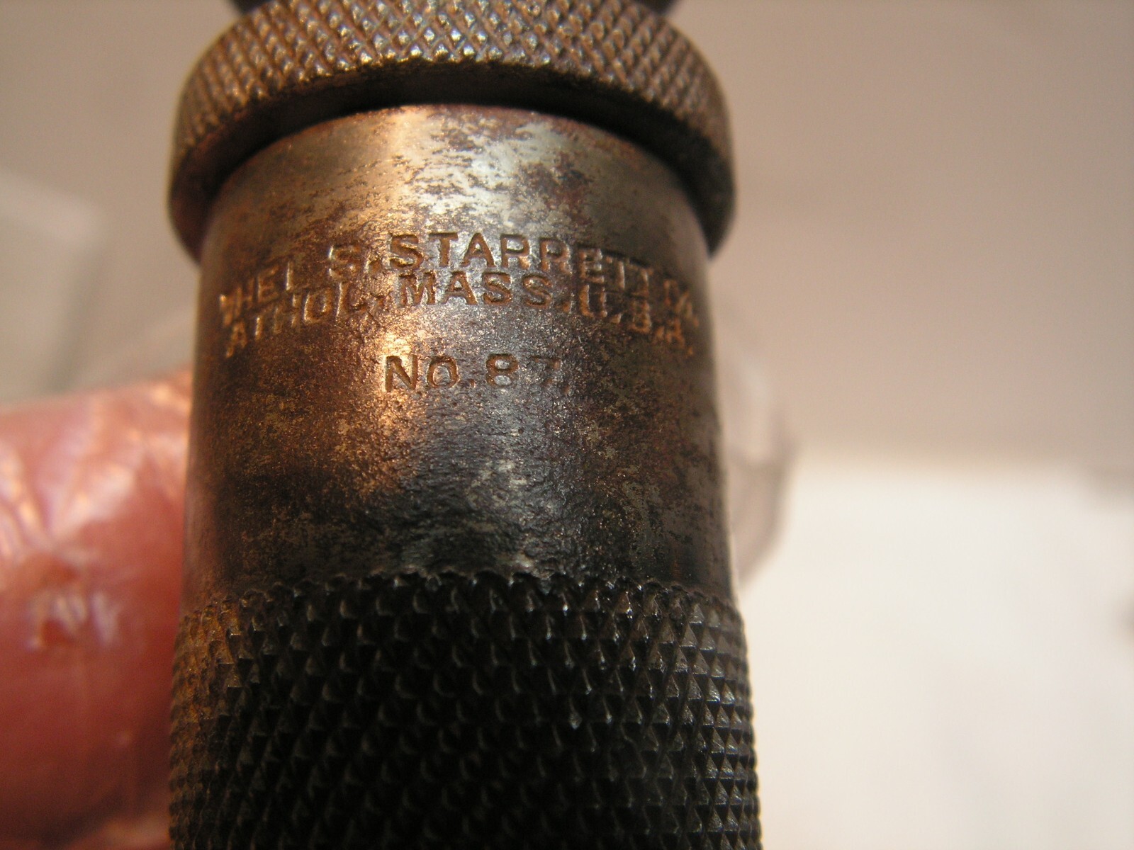 EMPTY NO MERCURY Vintage L.S. Starrett No. 87 Plumb Bob With Cord 27'