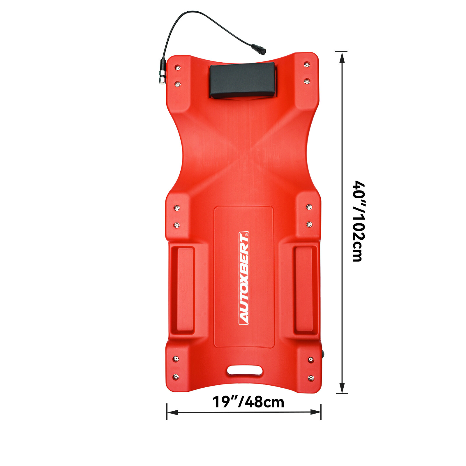 40" Low Profile Mechanic Creeper LED Light Auto Repair Automotive Rolling Garage