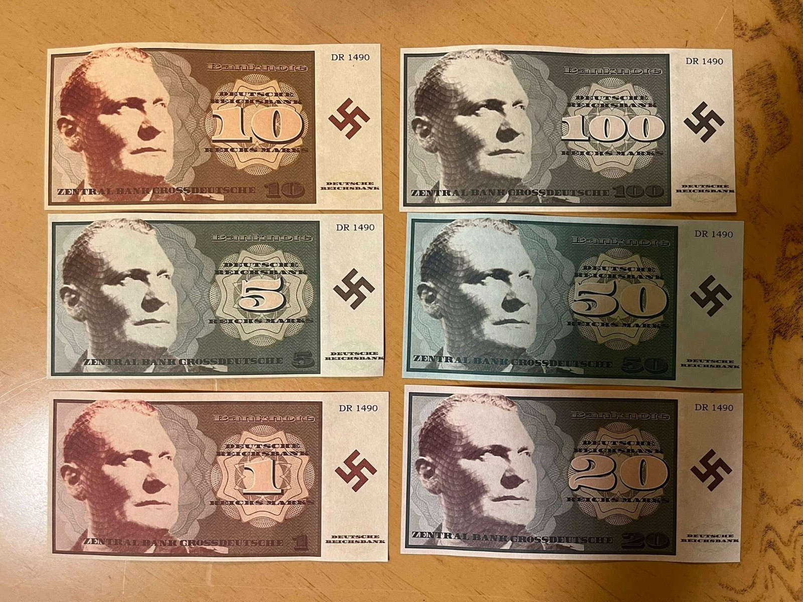WW2 WWII German HG Luftwaffe leader currency set