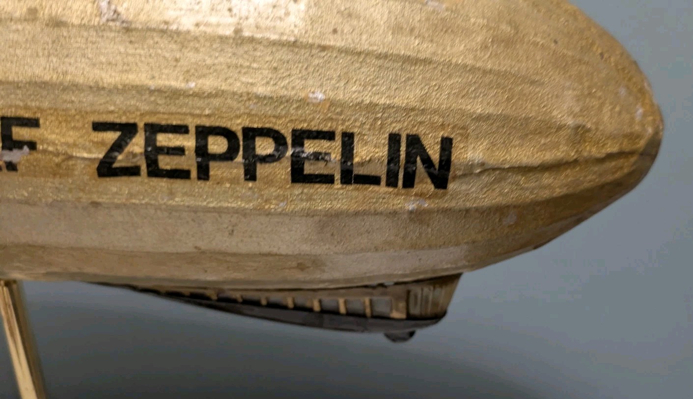 Antique Handmade LZ-127 Graf Zeppelin Germany Paper & Wood Model 1928 AJ