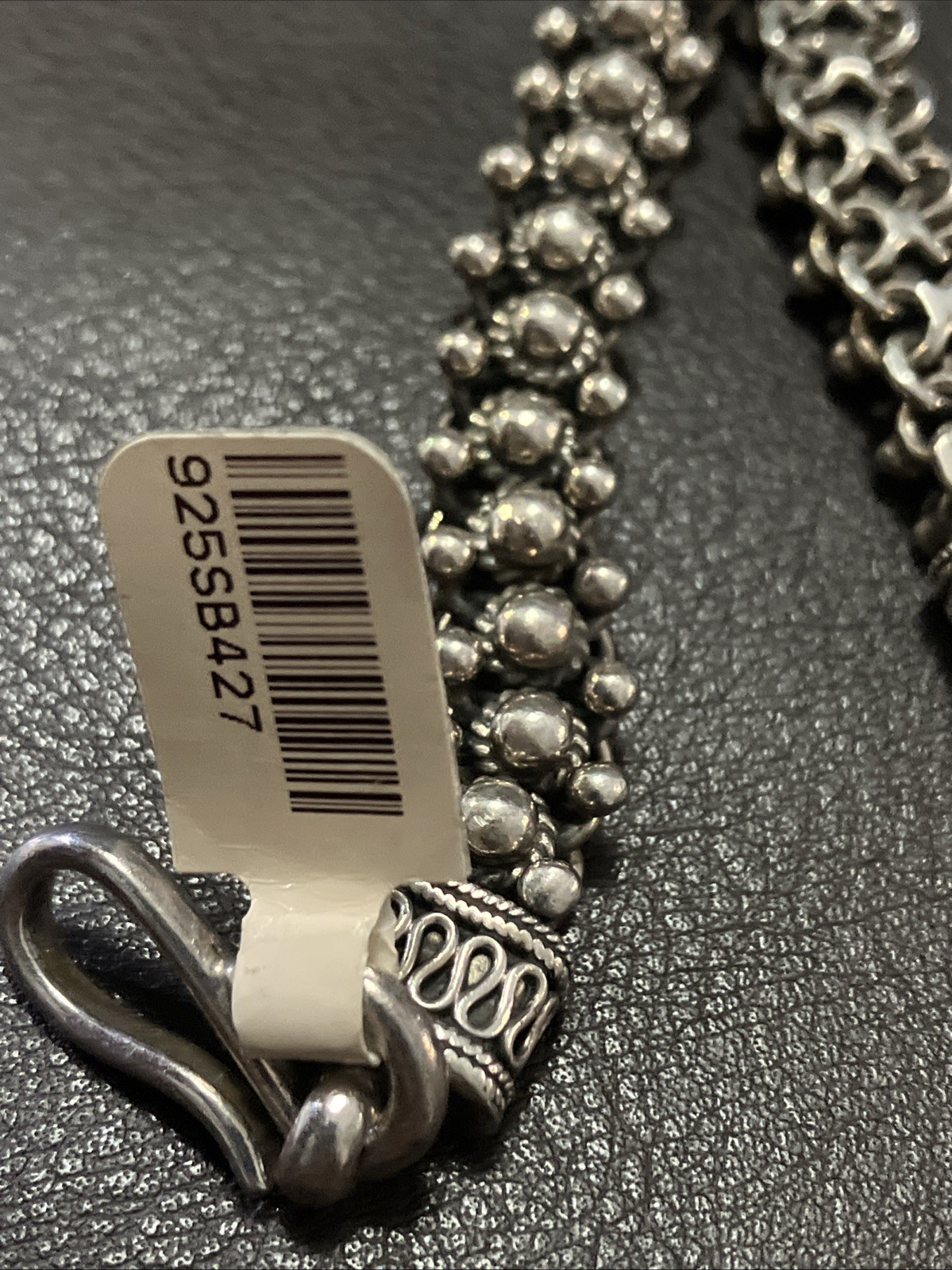 925 Sterling Silver Vintage Antique Finish Bracelet 42.7 Grams 7.6 Inches