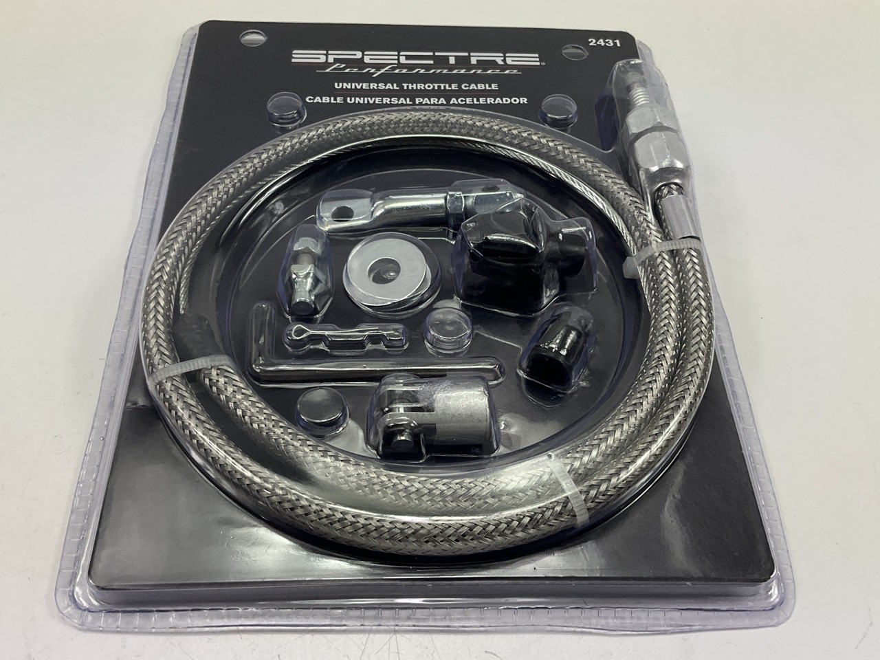 Spectre 2431 Universal Throttle Cable Kit With Adapters And Hardware, ~35"