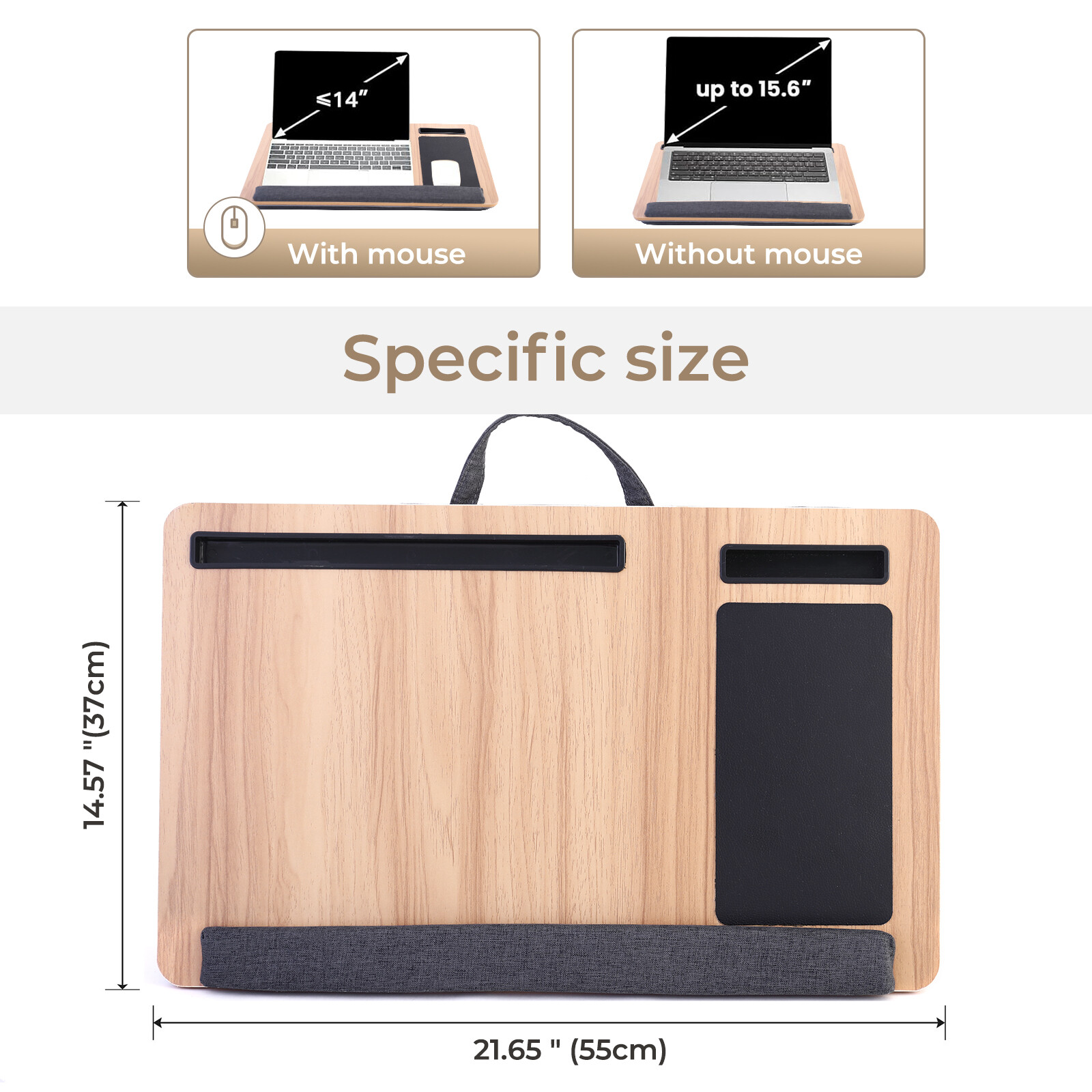 Lap Desk Table Laptop Cushion Bed Tray Cushioned Computer Tablet Support