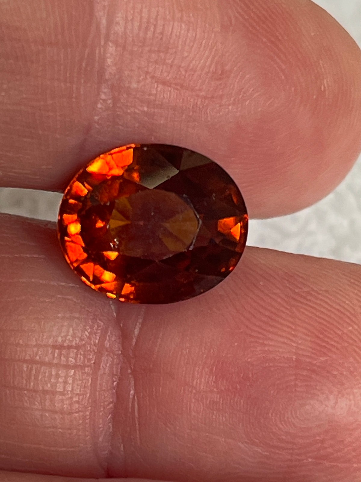 7.45ct Fire Orange Natural Sri Lanka Hessonite Garnet. **SI GRADE** READ