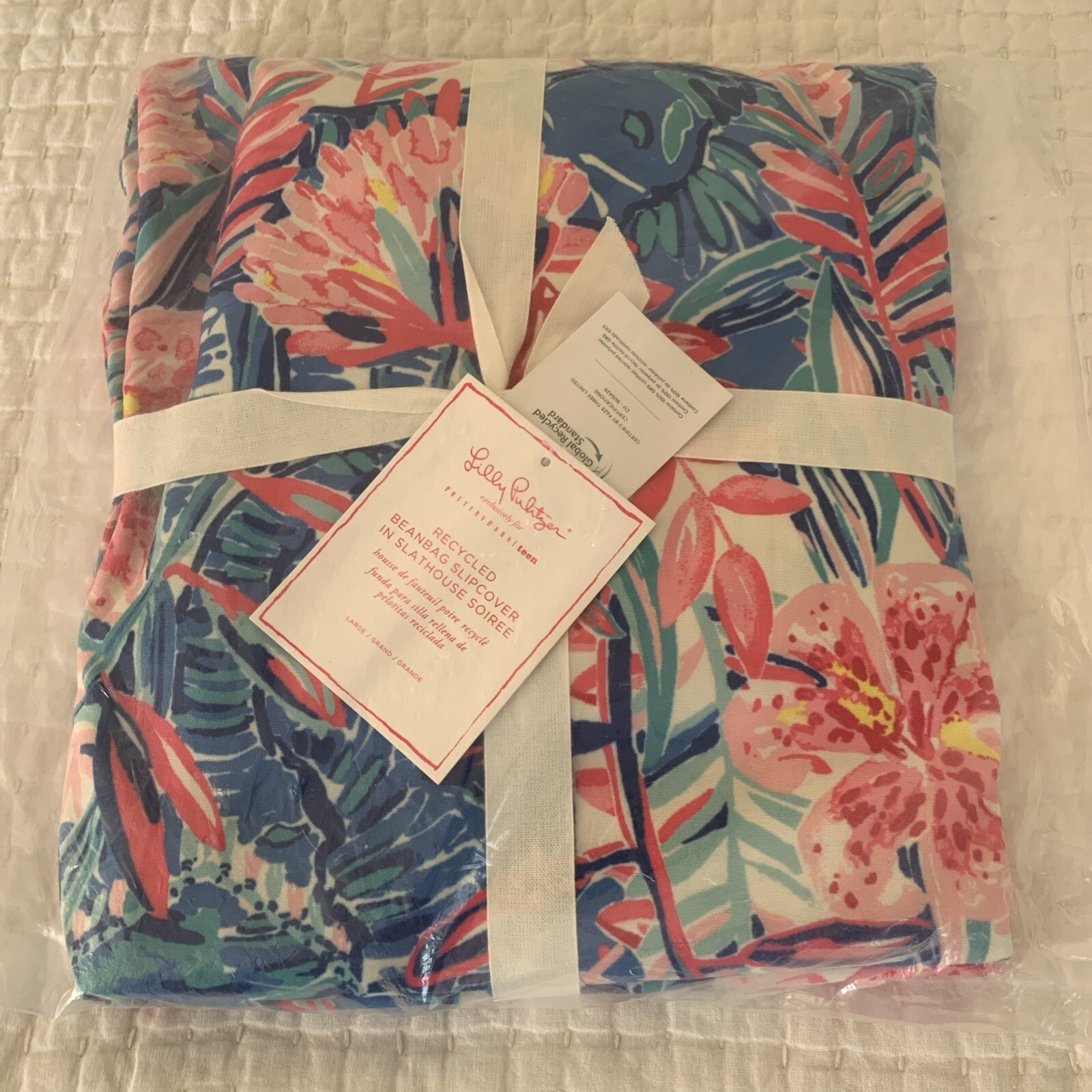 Pottery Barn Teen Lilly Pulitzer Bean Bag Chair Cover/Slipcover LARGE