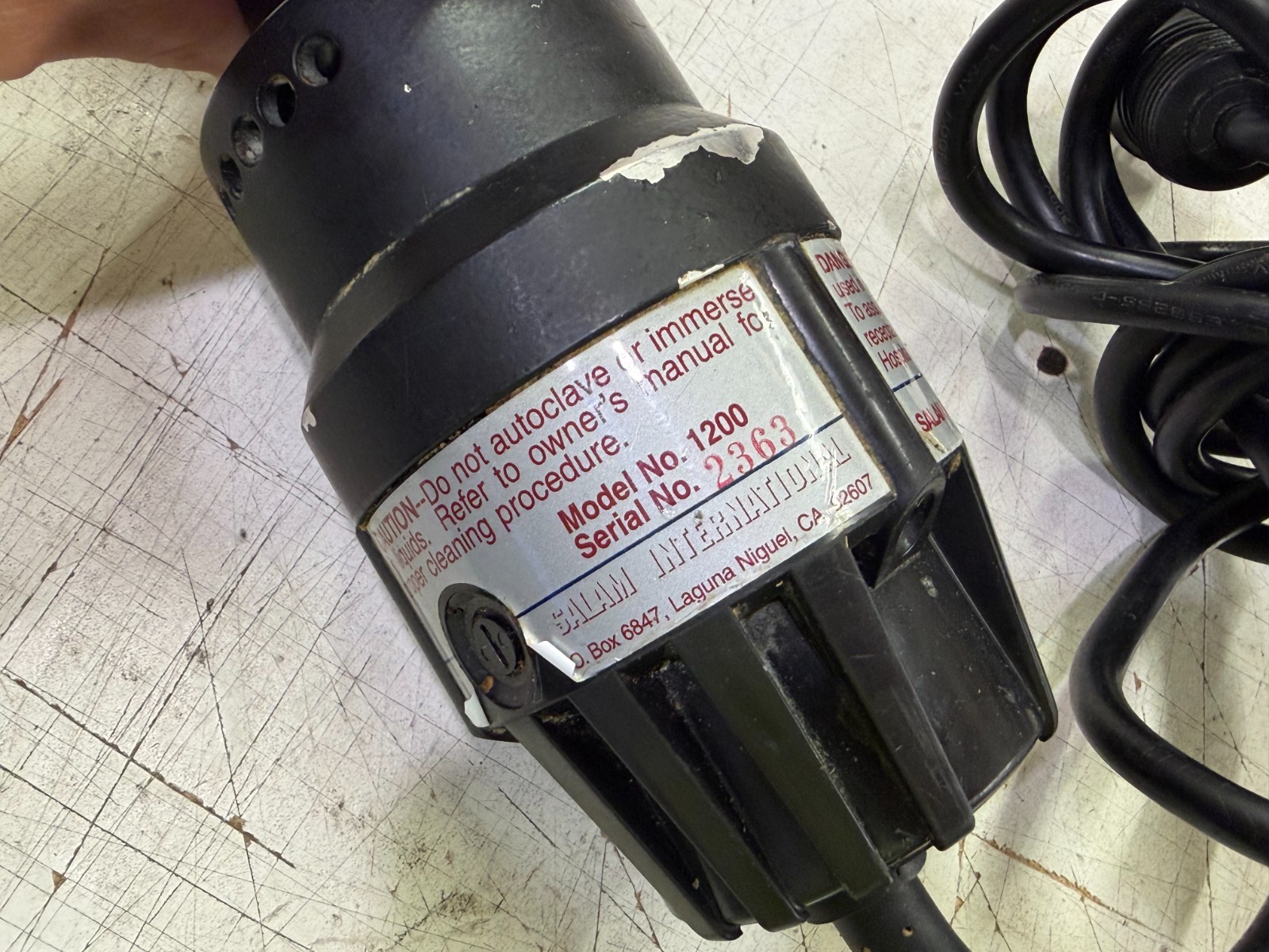 SALEM 1200 Autopsy Saw– 120V 60Hz – Electric Oscillating Saw TESTED WORKING