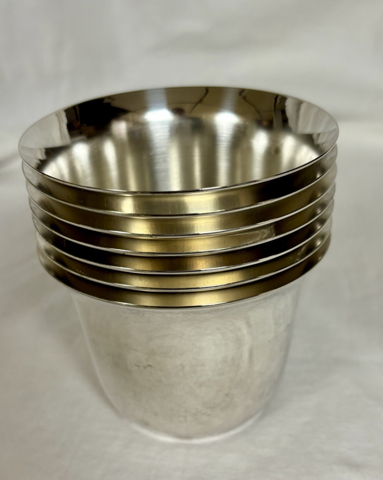 7 Silver Plated Cocktail or Dessert Cups, Great Condition