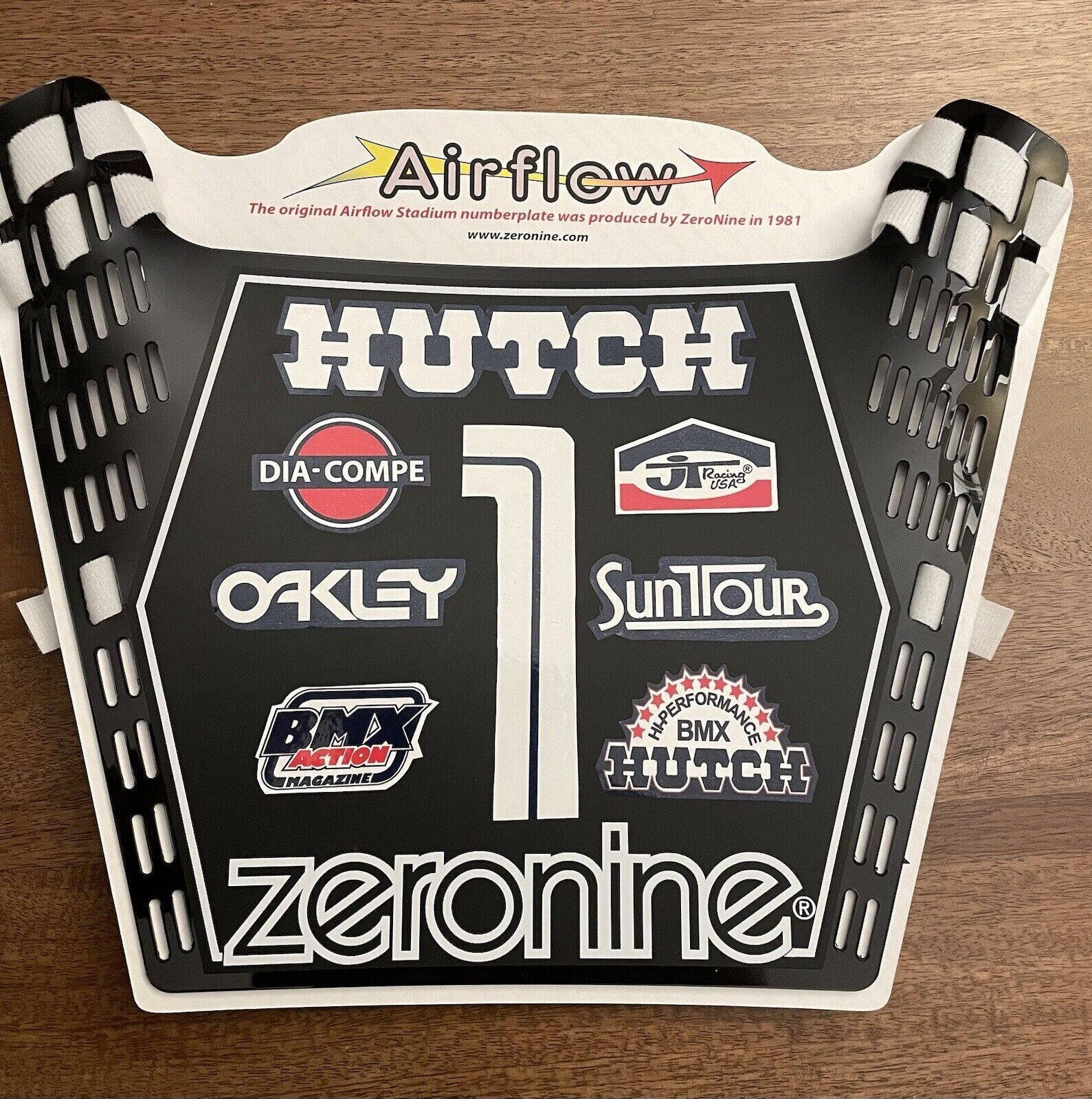Authentic ZERONINE STADIUM BMX Number plate - HUTCH BMX