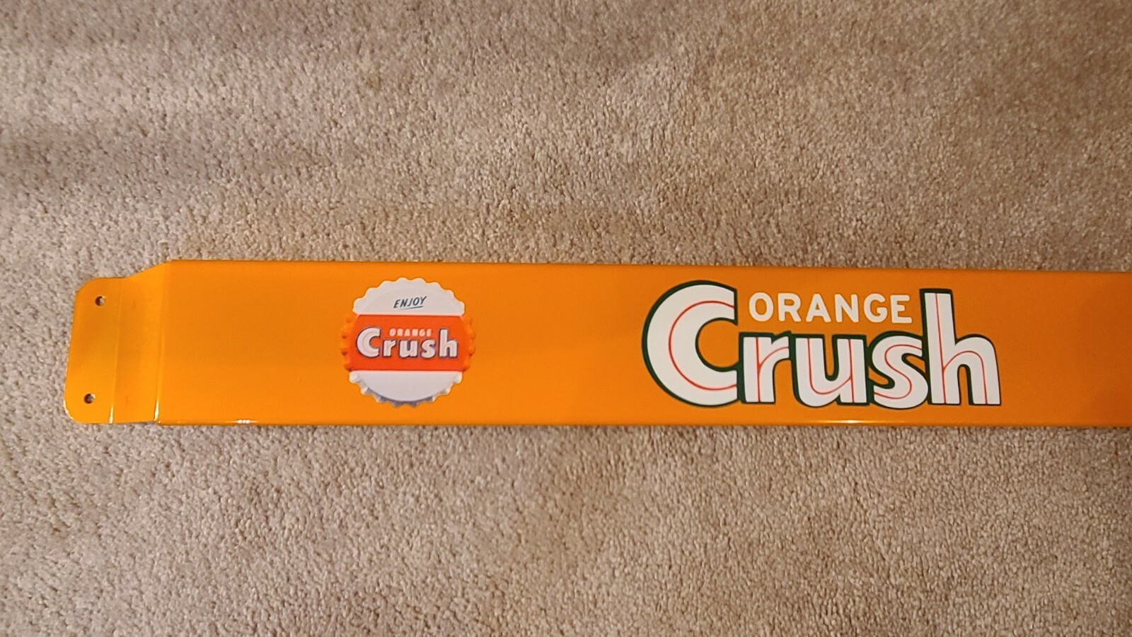 Door push bar 30'' Orange Crush Retro Antique Soda Advertising sign