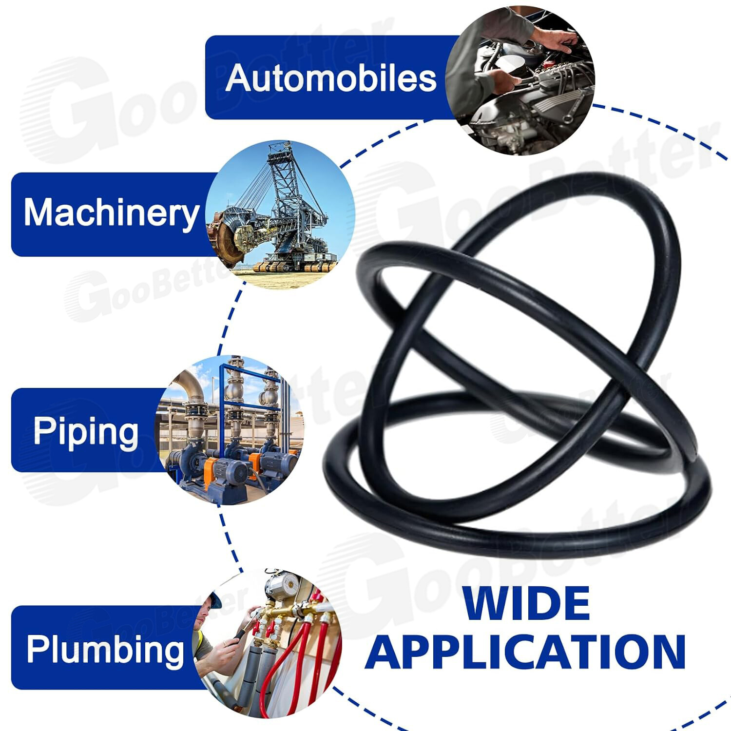 419pcs Universal O Ring Assortment Metric Oil Proof Kit 32 Size O-Ring Rubber