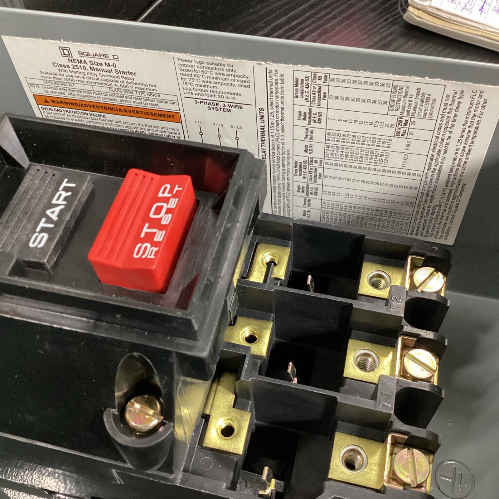 Square D 2510MBA2 AC Manual Starter Series C NEW