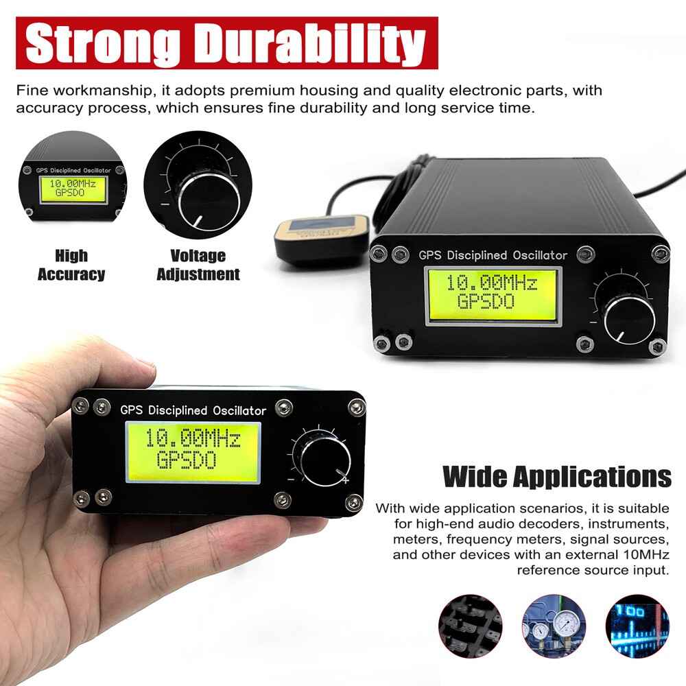 GPSDO 10MHz Signal Source Positioning Square Wave GPS Disciplined Oscillator