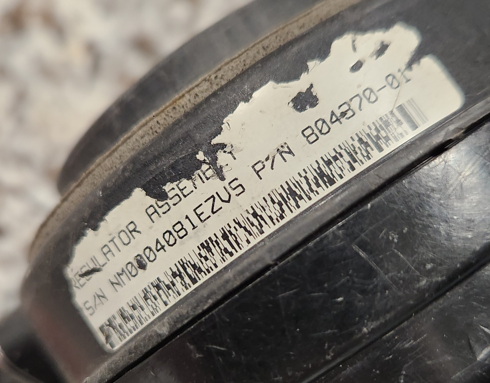 Scott Regulator Assembly PN 804370-01 HUD 36" Attachment Hose USED UNTESTED!