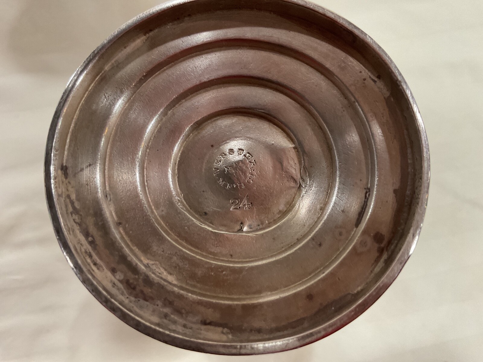 Antique Art Nouveau Silver Plate Goblet Webster Mfg Co Boy Figure Etched Liggett