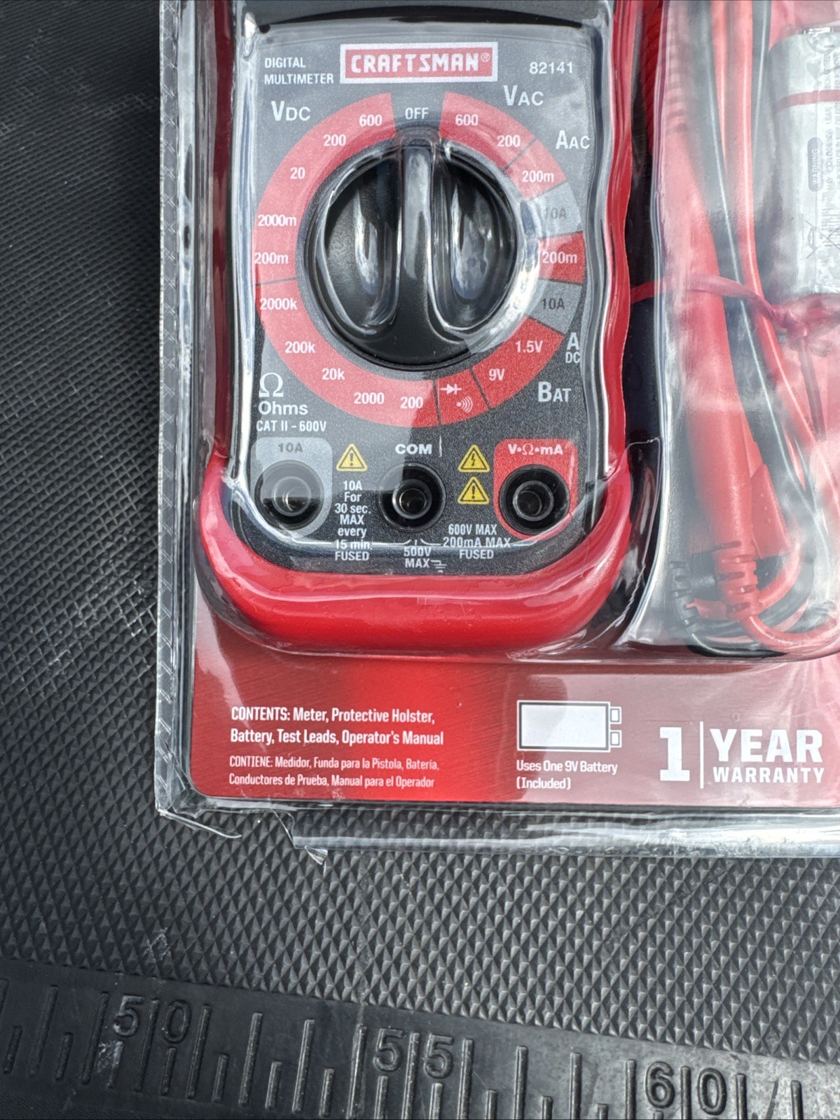 Sears Craftsman Nos 8 Function Digital Multimeter & Leads 82141 A/DC VOLTAGE