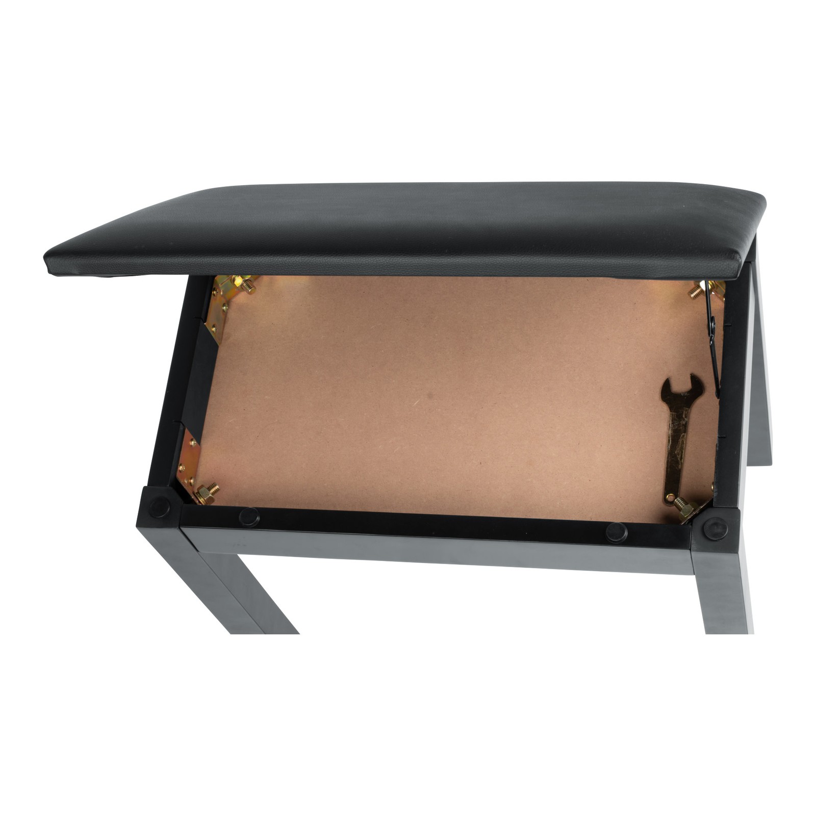 Gator GFW-KEYBENCH Frameworks Deluxe Wooden Piano Bench, Black