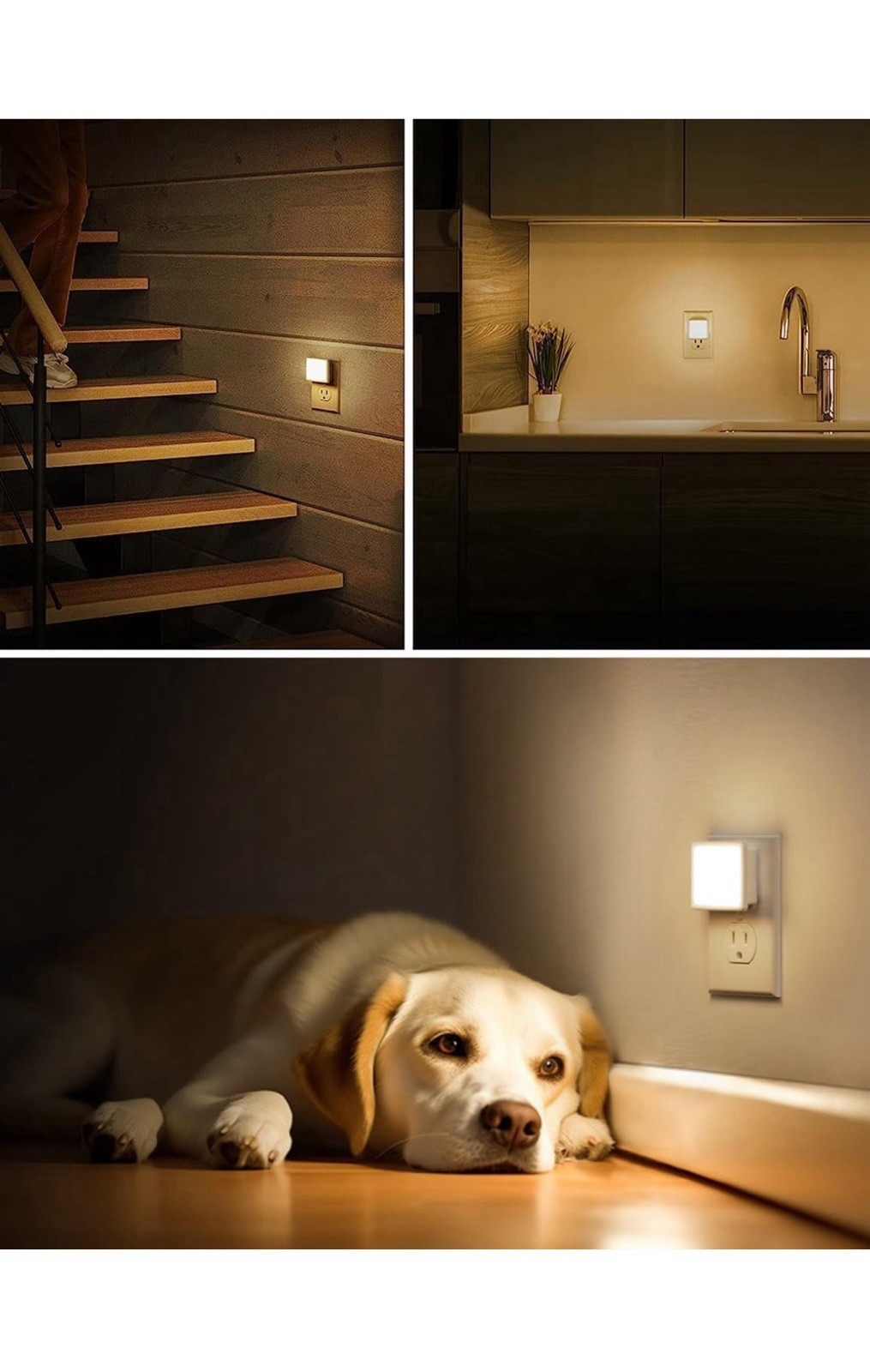L LOHAS LED Night Lights Plug into Wall 2-Pack, 0.3W in 2 PACK, 3000K