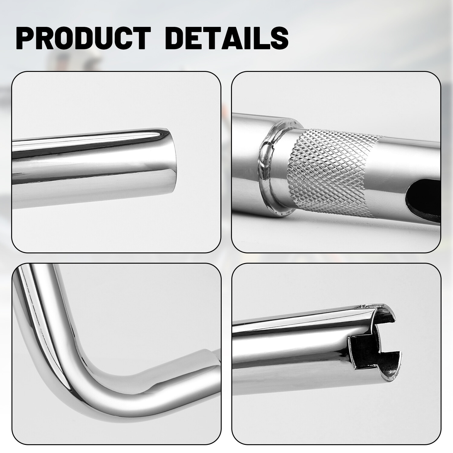 Chrome Rise 16" APE Cruved Handlebar For Harley Softail Road King Sportster 883