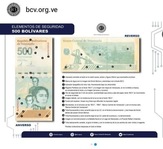 NEW VENEZUELA 500 DIGITALES 2023 10x 500 Million Bolivar Soberano UNC Authentic