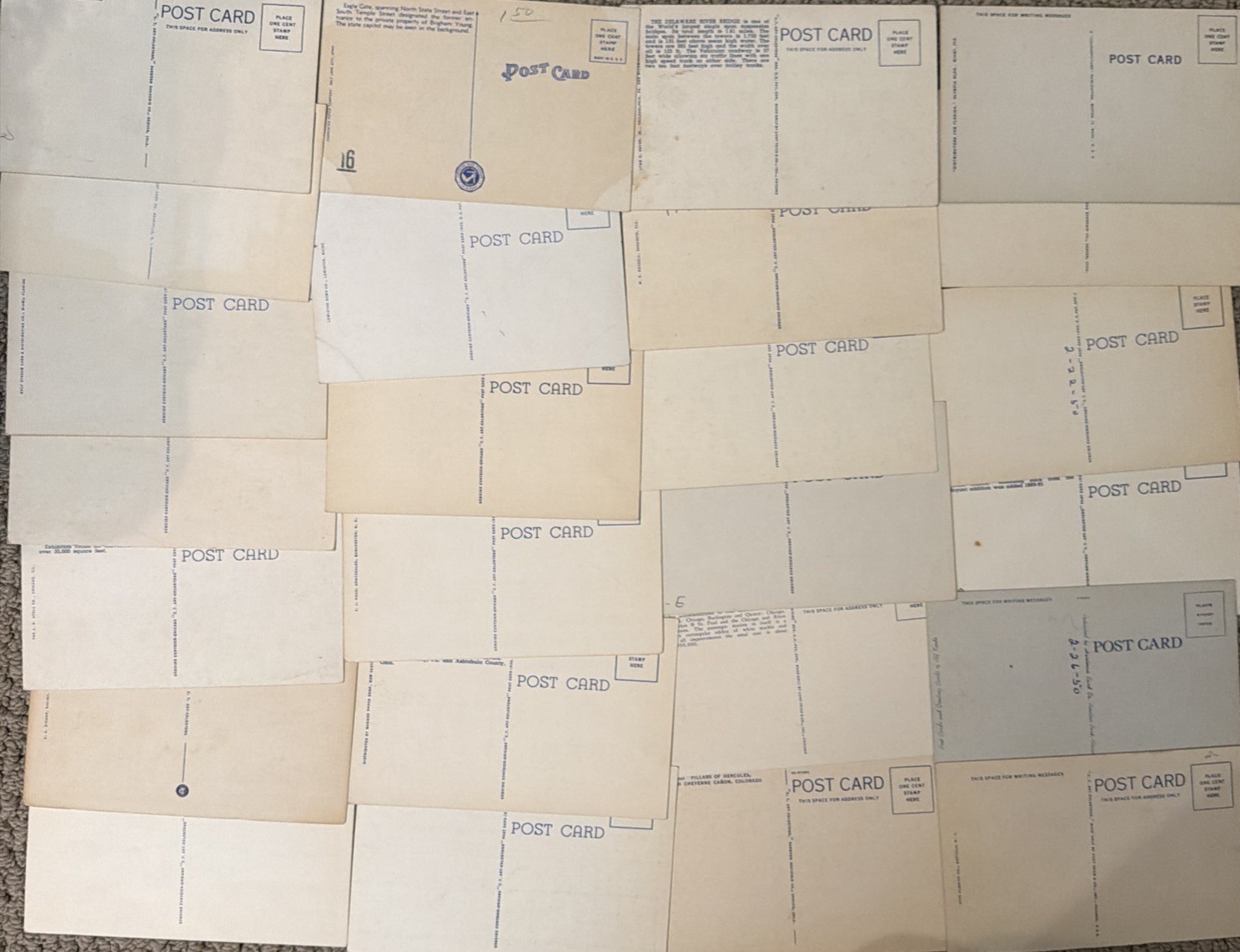 40 Vintage Linen Postcards 1930s–1950s Mixed U.S. Views Bulk Lot