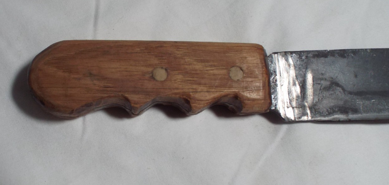 WWII British MARTINDALE ALLIGATOR LOGO 1945 Machete in USMC Canvas Scabbard