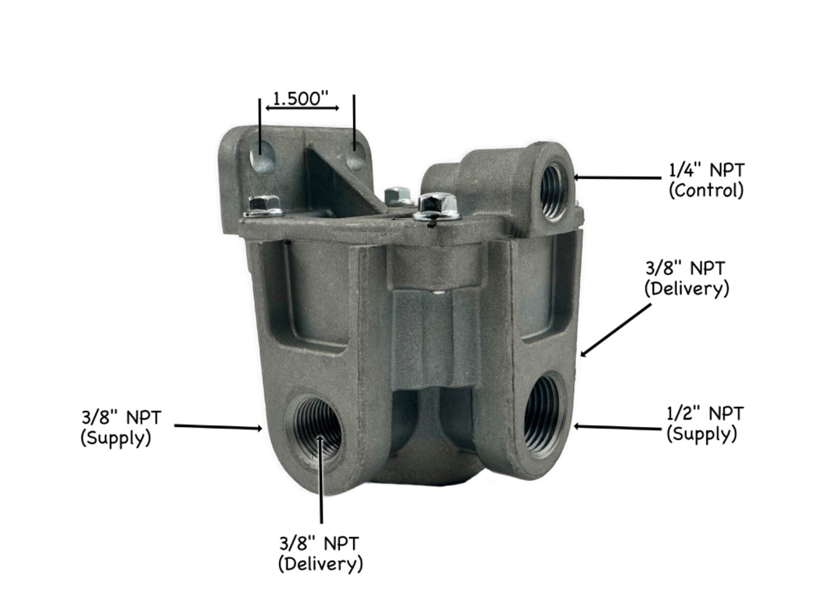 RG-2 Relay Valve Trailer (Replaces Haldex Midland KN28510 Velvac 34057)