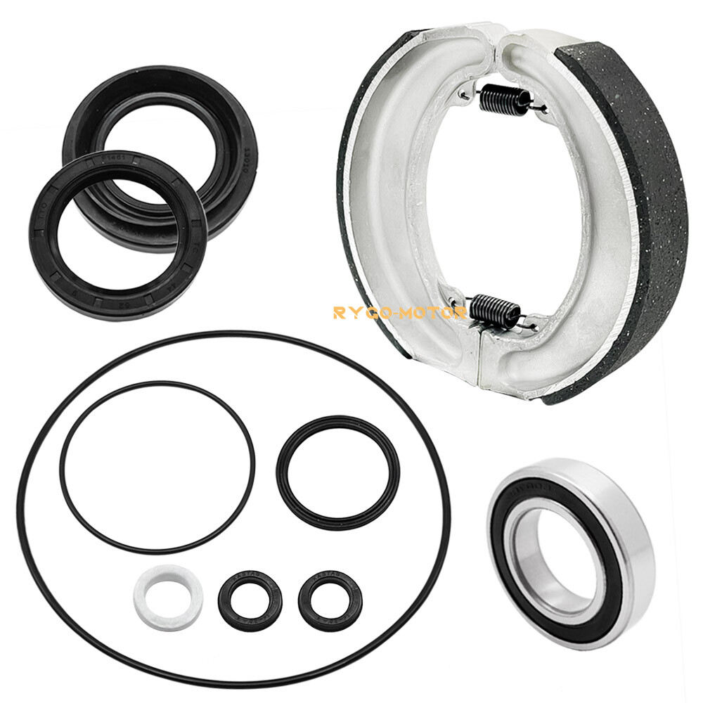 Rear Brake Shoes & Bearing Seals Kit for Honda TRX300FW 4x4 Fourtrax 300 1988-00