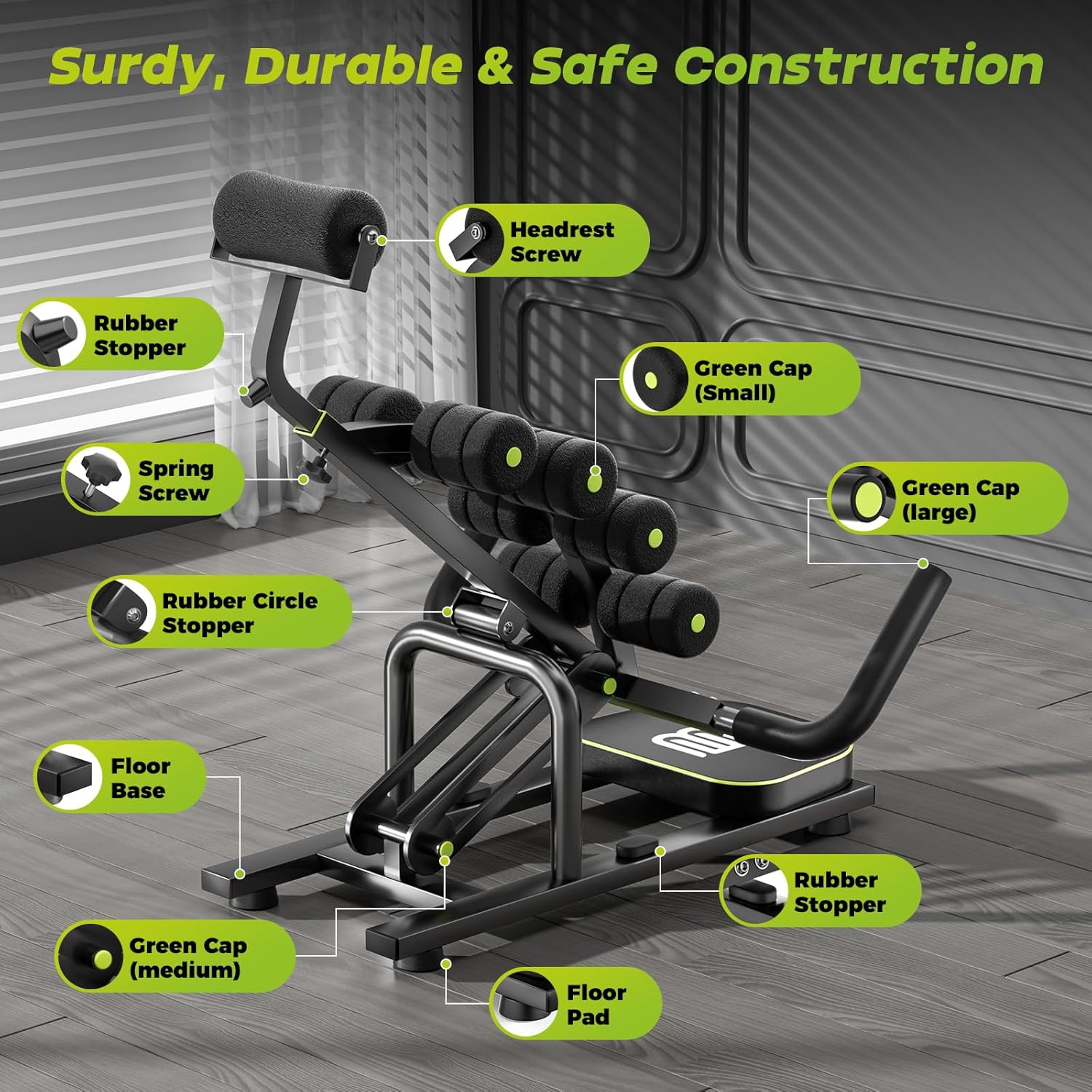 Mini Inversion Chair for Back Pain Relief, Compact Foldable Back Stretcher with