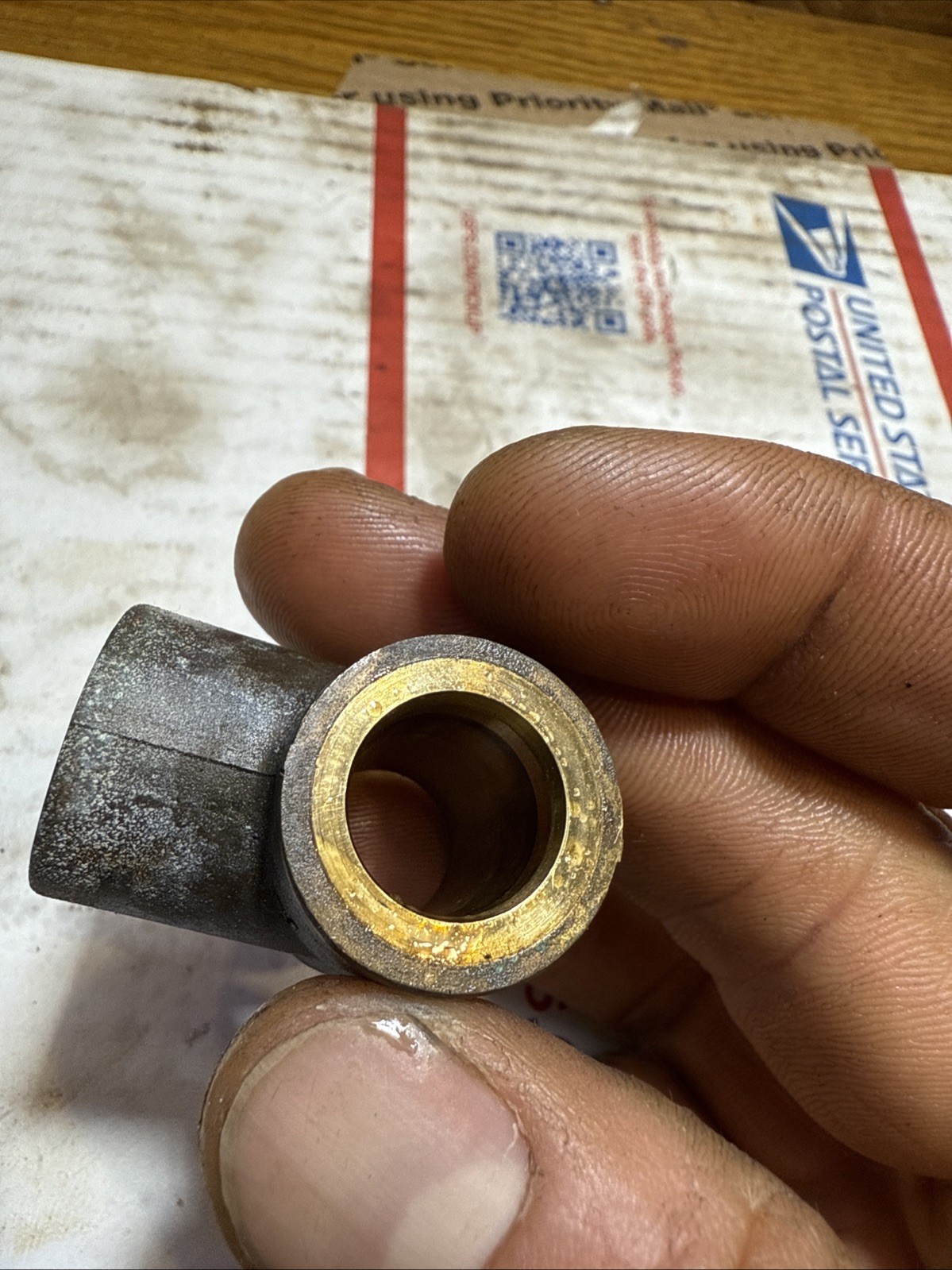 Volvo Penta oil pan dipstick adapter