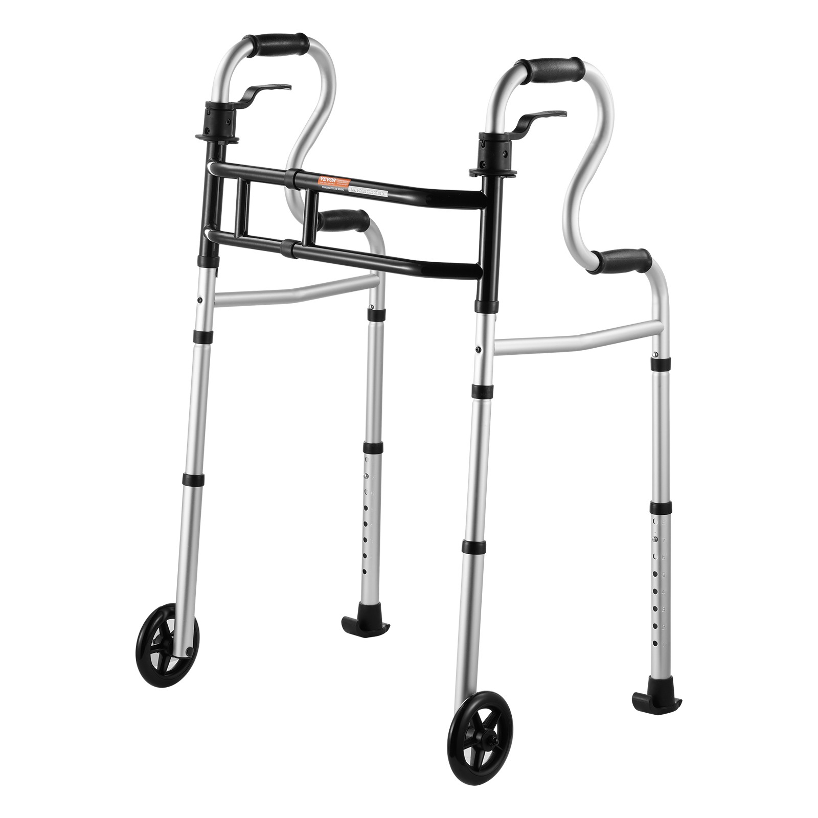 Uimoso Folding Walker Stand-Assist Folding Walk with Adjustable Height & Width