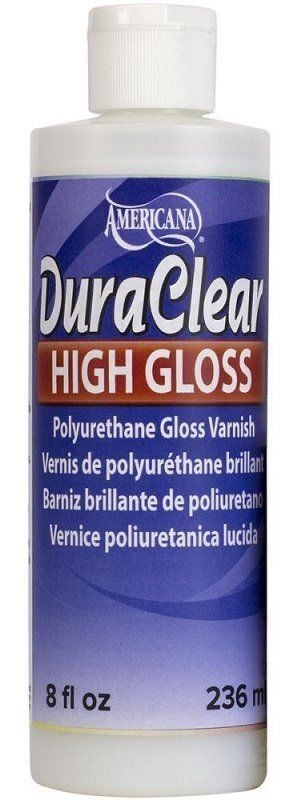 DecoArt DuraClear Poly Varnish High Gloss Clear Finish 8oz