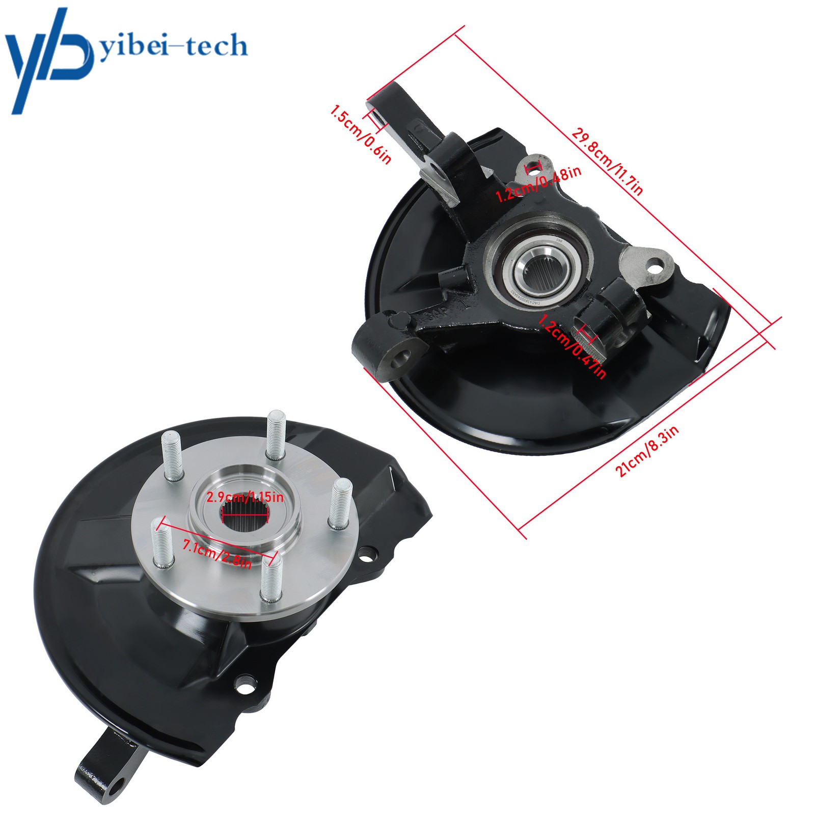 Front L & R Steering Knuckle & Hub Bearing Assy For Mitsubishi Outlander 2007-18