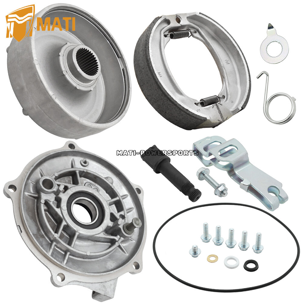 Rear Brake Plate Cover & Drum Hub Shoes Kit for Honda Recon 250 TRX250 1997-2023