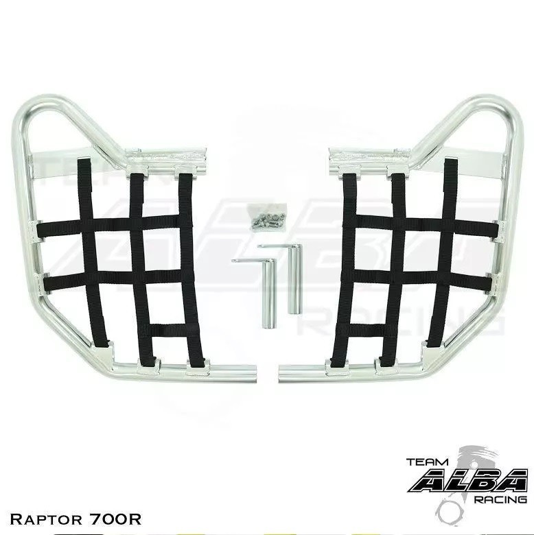 Yamaha YFZ 450 Standard  Nerf Bars  Alba Racing  Silver Black 199T1SB