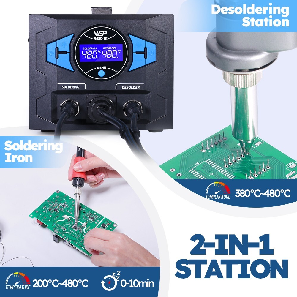 290W WEP 948D-III Desoldering Station Vacuum Suction Tin Gun Soldering Station