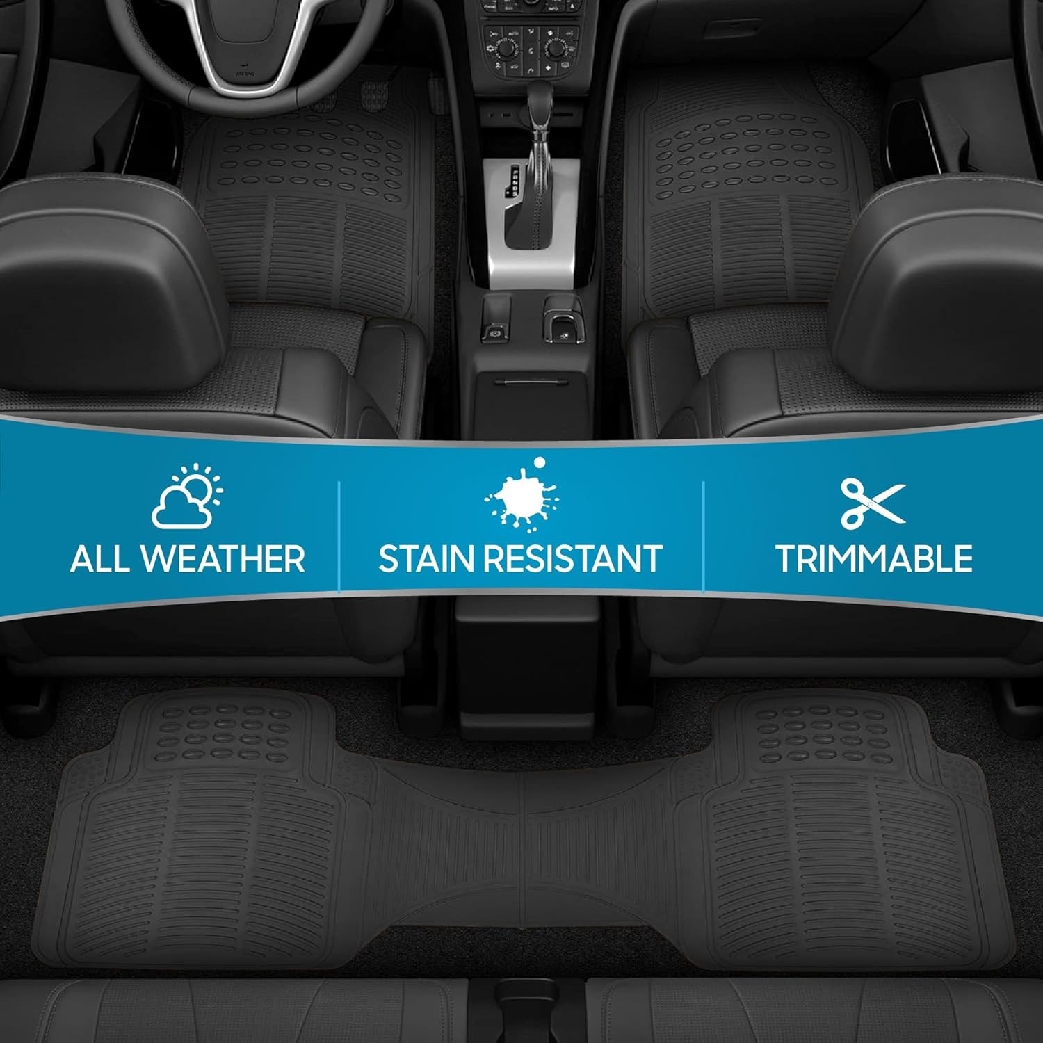 Tapetes De Hule Resistente Medidas Ajustables Para Carro Auto Camioneta Troca