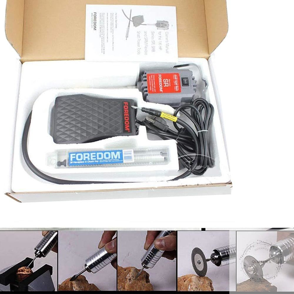Foredom Flexible Shaft Grinder, Micromotor Power Tool Kit with Foot Pedal, Handp