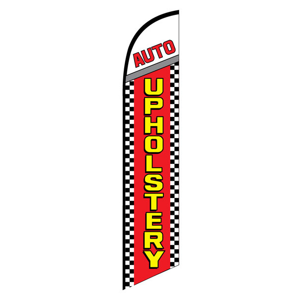 Auto Upholstery Advertising 12ft Feather Banner Swooper Flag - FLAG ONLY