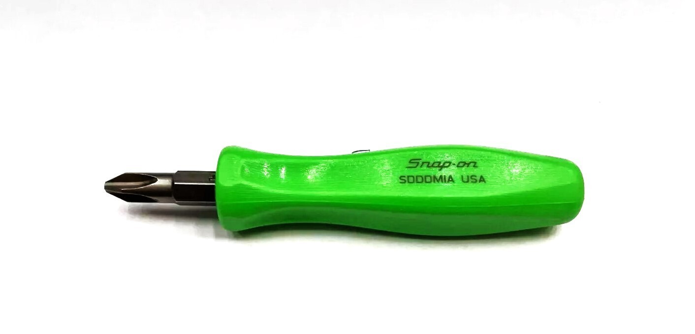 *NEW* Snap-on SDDDM1AG Pocket Screwdriver, GREEN, Reversible Tip, BRAND NEW!
