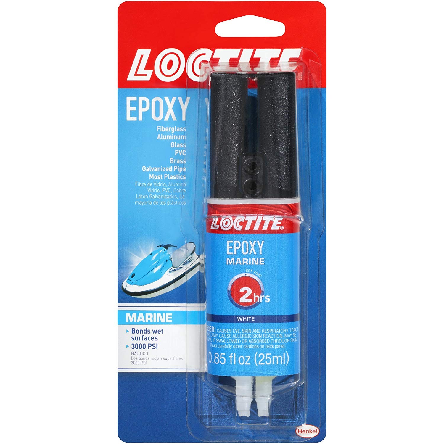 Loctite 1919324 Marine Epoxy 0.85-Fluid Ounce Syringe (1405604), 1 Pack, White