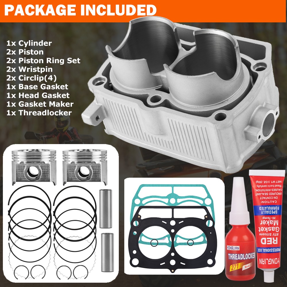 For Polaris Sportsman Ranger XP 700 Cylinder Pistons Gasket Top End Rebuild Kit