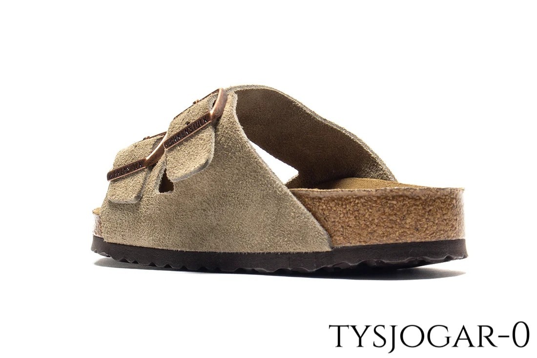 Birkenstock Arizona Soft Footbed Sandals Taupe Suede Leather Shoes Size 37-45