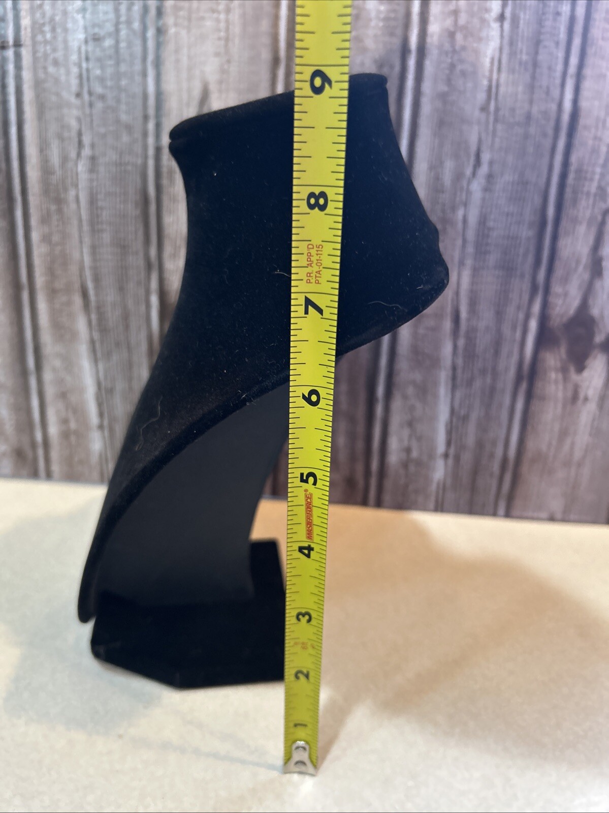 Necklace Display Mannequin Velvet Jewelry Stand, 9-Inch, Black